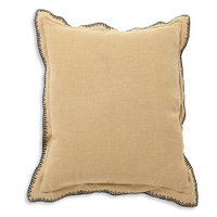 Декоративная подушка золотистого цвета с прошивкой, 23 x 23 дюйма Global Views, цвет Brown