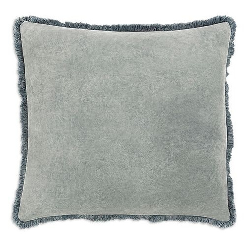 Декоративная подушка из стираного хлопкового бархата, 20 x 20 дюймов Surya, цвет Gray