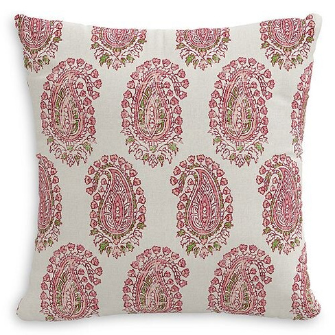 Пуховая подушка из розового кварца с узором пейсли, 20 x 20 дюймов Sparrow & Wren, цвет Pink