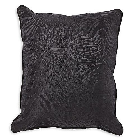 Декоративная подушка «Черная зебра на черной», 20 x 20 дюймов Global Views, цвет Black