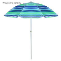 Зонт пляжный «Модерн» с механизмом наклона, серебряным покрытием, d=150 cм, h=170 см, цвет микс Maclay