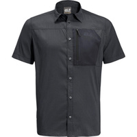 Рубашка Jack Wolfskin Kenovo II S / S с короткими рукавами, черный