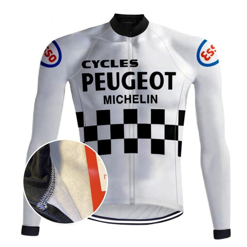 Велосипедка ретро Peugeot (флис) белая — RedTed, белый черный