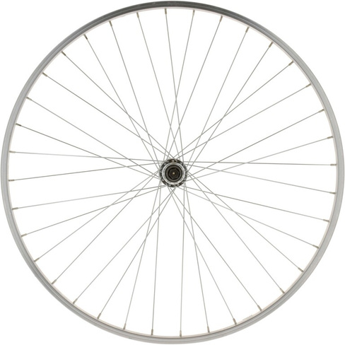Колесо для гибридного велосипеда заднее 28 дюймов серебристое Riverside