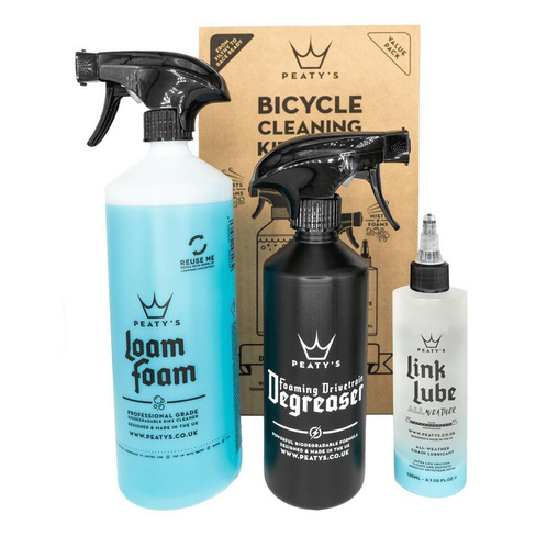 Подарочная коробка - Набор для чистки велосипедов - Промыть Обезжирить Смазать PEATY'S, черный