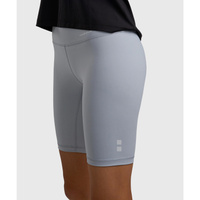 Элегантные байкерские шорты для тенниса/падл-тенниса с карманом для мячей женские светло-серые NORDICDOTS, светло-серый