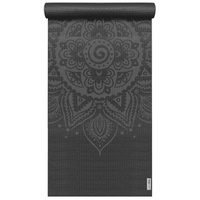 Коврик для йоги YOGISTAR Basic Art Collection спиральная мандала, черный