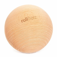 Мяч для фасции 10 см, бук, из древесины, сертифицированной FSC - ROLLHOLZ, гравий коричневый
