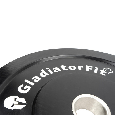 Олимпийский диск черный с резиновым покрытием Ø 51 мм | Несколько весов GLADIATORFIT, красочный