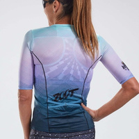 Джерси с коротким рукавом для женщин LTD Triathlon Aero Jersey - Kona Ice ZOOT, красочный/серо-голубой